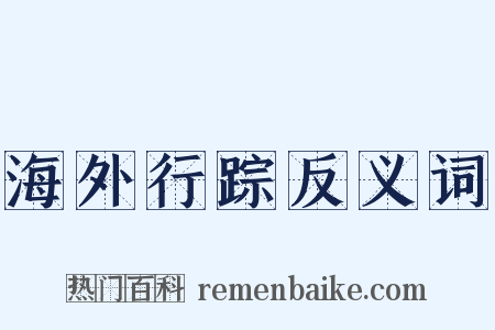海外行踪反义词是什么意思的图片